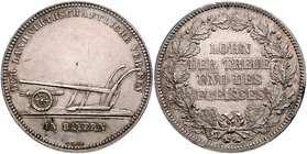 Bayern Maximilian I. Joseph 1806-1825 Silbermedaille o.J. (v. Losch) Fleißmedaille des landwirtschaftlichen Vereins 
Sf.a.Rd., 33,5mm 25,2g vz