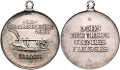 Bayern Maximilian I. Joseph 1806-1825 Silbermedaille o.J. Fleißmedaille des landwirtschaftlichen Vereins, i.Rd: CARL POELLATH SCHROBENHAUSEN SILBER 
...
