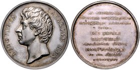 Bayern Ludwig I. 1825-1848 Silbermedaille 1826 (v. Stiglmaier) a.d. Einweihung der Pinakothek Witt. 2628. 
42,8mm 36,3g vz+