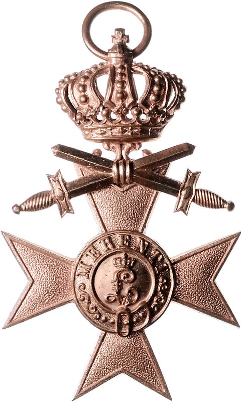 Bayern Ludwig III. 1913-1918 Militärverdienstkreuz o.J. der 3. Klasse, mit Krone...