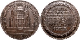 Bayern Ludwig III. 1913-1918 Bronzemedaille 1913 (v. Dasio) a.d. 100-jährige Bestehen der Befreiungshalle in Kelheim Weber 66. 
45,1mm 41,2g vz/st