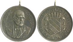 Bayern - Landau a.d. Isar Versilberte Medaille 1907 (v. Deschler, München) a.d. Niederbayerische Kreis-Lehrer-Versammlung 
m. Orig.Öse 22,2mm 5,1g ss...