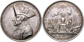 Brandenburg in den Marken - Preussen Friedrich II. der Große 1740-1786 Silbermedaille 1786 (v. Holtzhey) auf seinen Tod Olding 753a. 
45,1mm 24,8g vz...