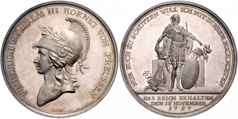 Brandenburg in den Marken - Preussen Friedrich Wilhelm III. 1797-1840 Silbermeda...