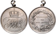 Brandenburg in den Marken - Preussen Friedrich Wilhelm III. 1797-1840 Silbermedaille o.J. für 'VERDIENST UM DEN STAAT'. verliehen von 1810-1814 OEK 18...