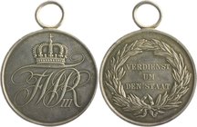 Brandenburg in den Marken - Preussen Friedrich Wilhelm III. 1797-1840 Silbermedaille o.J. 'VERDIENST UM DEN STAAT', verliehen 1810-1814 OEK 1822. 
m....