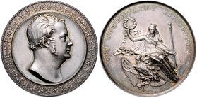 Brandenburg in den Marken - Preussen Friedrich Wilhelm III. 1797-1840 Silbermedaille o.J. (unsign.) Staatspreismedaille 'Für gewerbliche Leistungen', ...