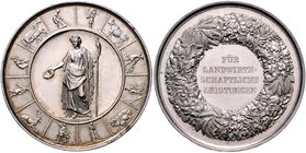 Brandenburg in den Marken - Preussen Friedrich Wilhelm IV. 1840-1861 Silbermedaille o.J. (v. Loos) Prämie für landwirtschaftliche Leistungen 
41,6mm ...