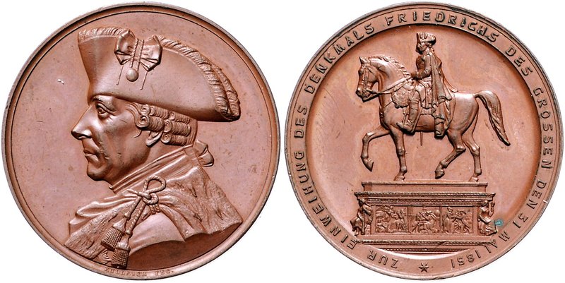 Brandenburg in den Marken - Preussen Friedrich Wilhelm IV. 1840-1861 Bronzemedai...