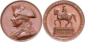 Brandenburg in den Marken - Preussen Friedrich Wilhelm IV. 1840-1861 Bronzemedaille 1851 (v. Kullrich) a.d. Einweihung des Denkmals für Friedrich den ...