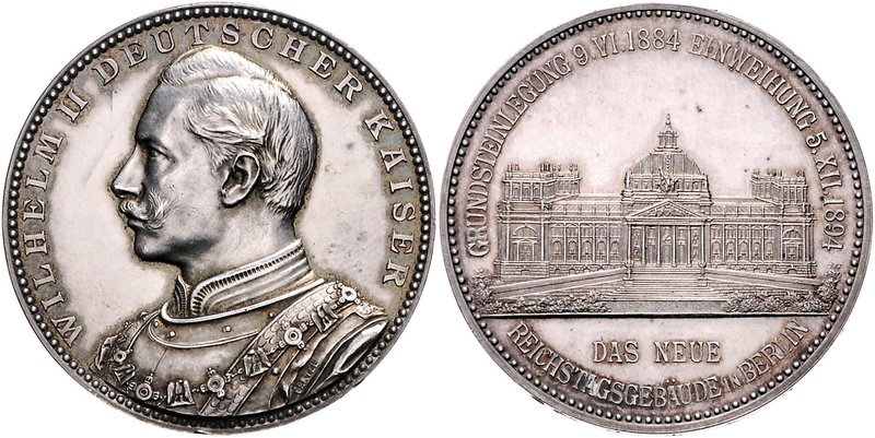 Brandenburg in den Marken - Preussen Wilhelm II. 1888-1918 Silbermedaille 1894 (...