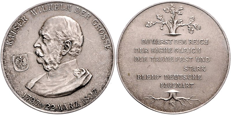 Brandenburg in den Marken - Preussen Wilhelm II. 1888-1918 Silbermedaille 1897 (...