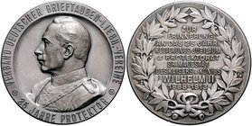 Brandenburg in den Marken - Preussen Wilhelm II. 1888-1918 Silbermedaille 1913 (unsign.) auf sein 25-jähriges Regierungsjubiläum und Protektorat der B...