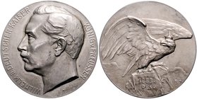 Brandenburg in den Marken - Preussen Wilhelm II. 1888-1918 Silbermedaille 1913 auf sein 25-jähriges Regierungsjubiläum, i.Rd: 1000/000 B.H. MAYER PFOR...