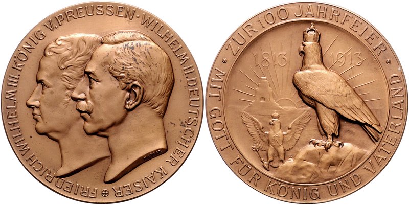 Brandenburg in den Marken - Preussen Wilhelm II. 1888-1918 Bronzemedaille 1913 (...