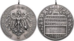 Brandenburg in den Marken - Preussen Wilhelm II. 1888-1918 Silbermedaille 1916 (graviert) (v. Lauer) Prämie der Landwirtschaftskammer Brandenburg für ...