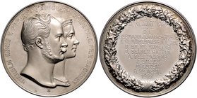 Brandenburg in den Marken - Preussen Wilhelm II. 1888-1918 Silbermedaille o.J. (graviert 1927) (v. Kullrich unsign./G.Loos D.) Erinnerungsmedaille zur...