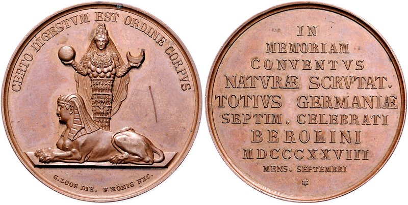 Brandenburg in den Marken - Preussen - Berlin Bronzemedaille 1828 (v. Loos/König...