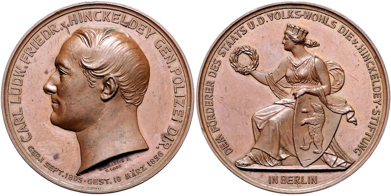 Brandenburg in den Marken - Preussen - Berlin Bronzemedaille 1856 (v. Kullrich) ...