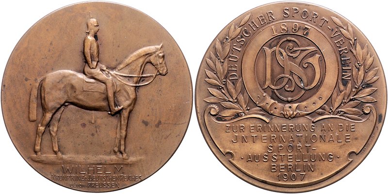 Brandenburg in den Marken - Preussen - Berlin Bronzemedaille 1907 (v. Lauer) a.d...