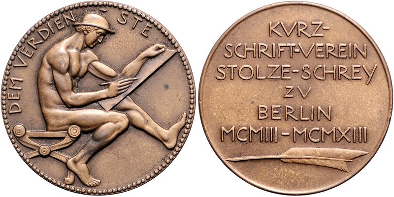 Brandenburg in den Marken - Preussen - Berlin Bronzemedaille 1913 (unsign.) a.d....