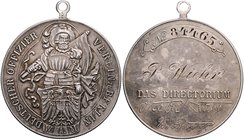 Brandenburg in den Marken - Preussen - Berlin Silbermedaille o.J. des Deutschen Offizier-Vereins, Rs. mit Gravur und Mitgliedsnummer: P. Wiehr 84465 ...