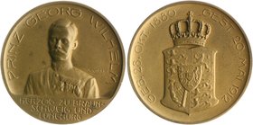 Braunschweig und Lüneburg - Braunschweig, Herzogtum Herzog Johann Albrecht v. Meckl.-Schw. 1907-1913 Bronzemedaille 1912 (v. Stölzner) a.d. Tod des Pr...