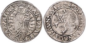 Braunschweig und Lüneburg - Braunschweig, Stadt Mariengroschen 1534 Jesse 15. aus Fd. Fulda 86 (dies Ex.). 
l.Prschw., 2,43 g ss-vz