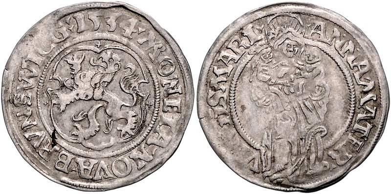Braunschweig und Lüneburg - Braunschweig, Stadt Annengroschen 1534 Löwe n.l. auf...