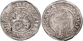 Braunschweig und Lüneburg - Braunschweig, Stadt Annengroschen 1534 Löwe n.l. auf eingebogenem Schild / Die stehende hl. Anna selbdritt Jesse 26. aus F...