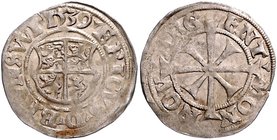 Braunschweig und Lüneburg - Calenberg Erich I. der Ältere 1495-1540 Körtling 1539 Welter 336. Knigge 118. aus Fd. Fulda 44. 
l.Prschw., 1,21 g f.vz...