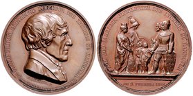 Braunschweig und Lüneburg - Hannover, Stadt Bronzemedaille 1848 (v. Brehmer) a.d. 50-jährige Dienstjubiläum von Schuldirektor Dr. Georg Friedr. Grotef...