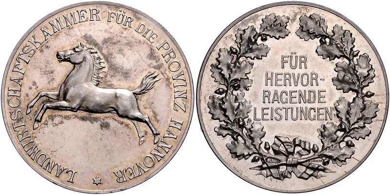 Braunschweig und Lüneburg - Hannover, Stadt Silbermedaille o.J. (v. Lauer) Leist...