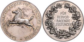 Braunschweig und Lüneburg - Hannover, Stadt Silbermedaille o.J. (v. Lauer) Leistungsprämie der Landwirtschaftskammer 
40,2mm 25,2g f.vz
