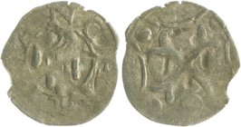 Frankfurt - Stadt Heller o.J. (1460-1487) Hand / Kreuz mit je einer Kugel an den Enden J.+F. 189. 
kl.Randausbruch, 0,28 g ss
