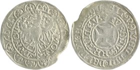 Frankfurt - Stadt Turnose o.J. (1519-1556) Adler in Lilien- u. Schriftkreis / Kreuz in doppelter Umschrift J.+F. 171. aus Fd. Fulda 89. 
kl.Randausbr...