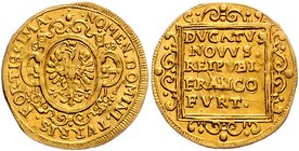 Frankfurt - Stadt Dukat 1638 Friedb. 972. J.+F. 427a. 
3,47 g f.vz