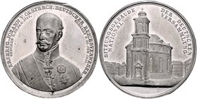 Frankfurt - Stadt Zinnmedaille 1848 (v. Sebald) a.d. Wahl des Erzherzogs Johann v. Österreich zum Reichsverweser J.+F. 1146. 
40,7mm 25,5g vz