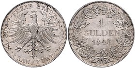 Frankfurt - Stadt 1 Gulden 1848 AKS 12. Jg. 27. 
min.Belag f.vz