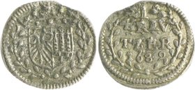 Friedberg - Reichsburg Hans Eitel Diede I. zum Fürstenstein 1671-1685 1 Kreuzer 1682 Lejeune 66b. 
0,54 g ss+