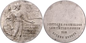 Hamburg Silbermedaille 1902 (v. Langa) a.d. 6. Führer- und Ärzteversammlung des Roten Kreuzes Ruffert 9023 (Ae). Slg. Oet. 1904 (Ae). 
37,0mm 11,7g v...