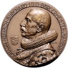 Hamburg Bronzemedaille 1912 einseitig (v. Vogel) auf Bürgermeister Johann Heinrich Burchard, i.Rd: H.M. BRONZE 
50,7mm 55,4g vz+