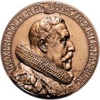 Hamburg Bronzemedaille o.J. einseitig (v. Vogel) auf Bürgermeister Max Predoehl, i.Rd: H.M. BRONZE 
50,8mm 53,6g vz-st