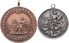 Hamburg Lot von 5 Stücken: Silbermedaille 1765 (Gründungsjahr) Prämie für langjährige Dienste der Patriotischen Gesellschaft, i.Rd: Punze 1000 (vz, 33...