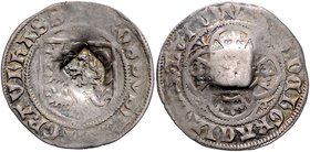 Hessen - Landgrafschaft Ludwig I. der Friedfertige 1413-1458 Kronengroschen o.J. Kassel (ab 1436) Kronenvierpass belegt mit Löwenschild, in den Winkel...