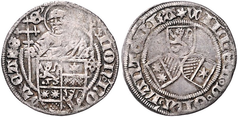 Hessen - Landgrafschaft Wilhelm I. der Ältere. 1483-1493 1/2 Albus o.J. 'Halber ...
