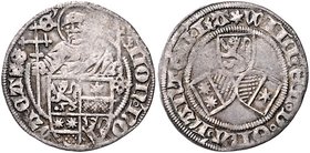 Hessen - Landgrafschaft Wilhelm I. der Ältere. 1483-1493 1/2 Albus o.J. 'Halber Petersgroschen' mit 6-strahligem Stern Schütz 362.3. Slg. Fiorino 319....