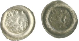 Hessen - Kassel Wilhelm IV. 1567-1592 Lot von 2 Hohlringhellern: In Hohlring in deutschem Schild der hessische Löwe, darüber W*L - zu den Seiten des S...