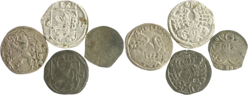 Hessen - Kassel Moritz der Gelehrte. 1592-1627 Lot von 4 Stücken: Eins. 'Sternle...