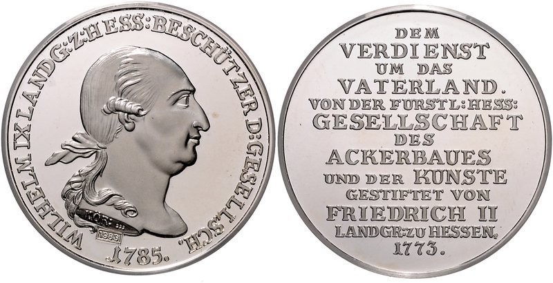 Hessen - Kassel Prägungen Nachprägung 1983 der Verdienstmedaille 1785 um das Vat...
